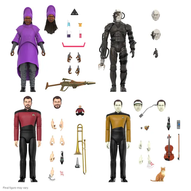 Super7 Ultimates Star Trek TNG set 4 figurine 18 cm