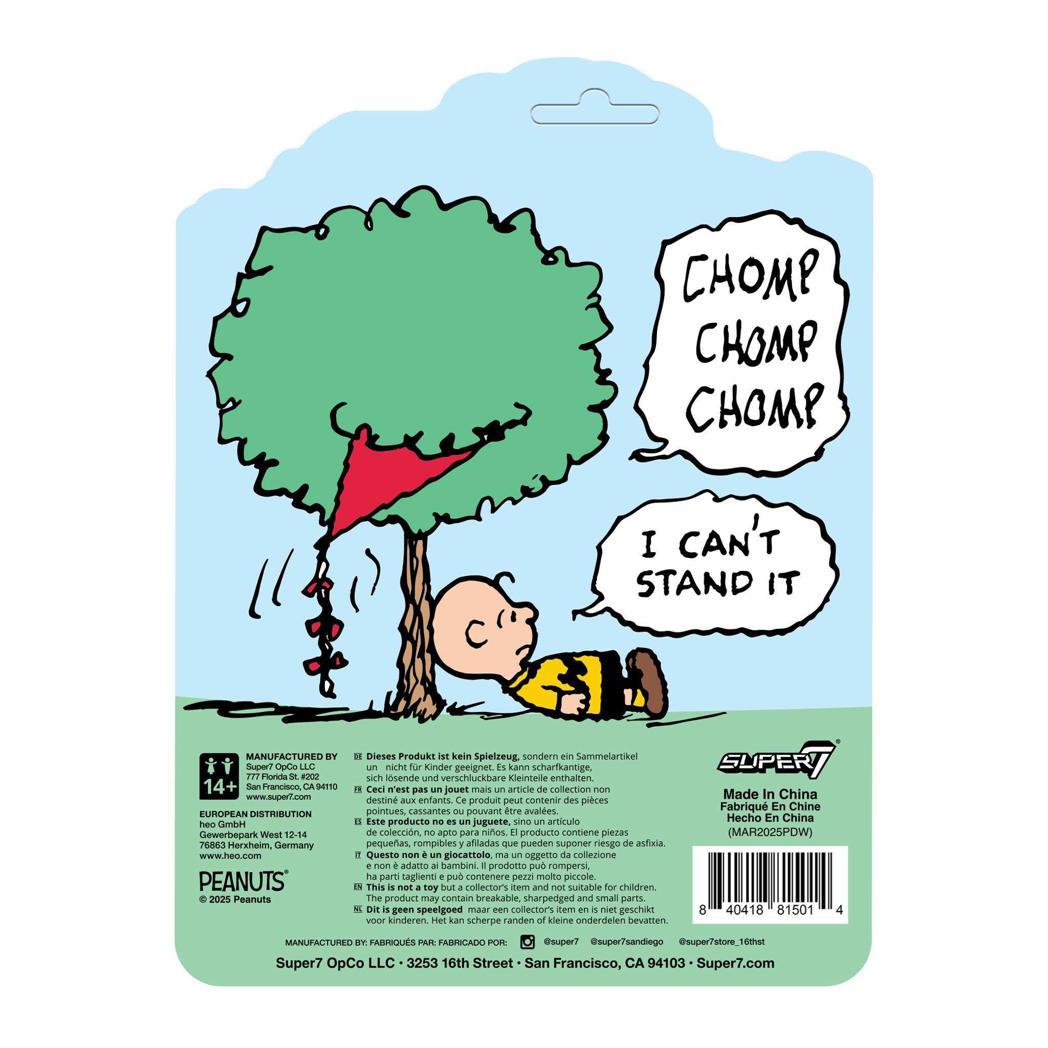 Super7 ReAction Peanuts Charlie Brown Kite figurina 9,5 cm