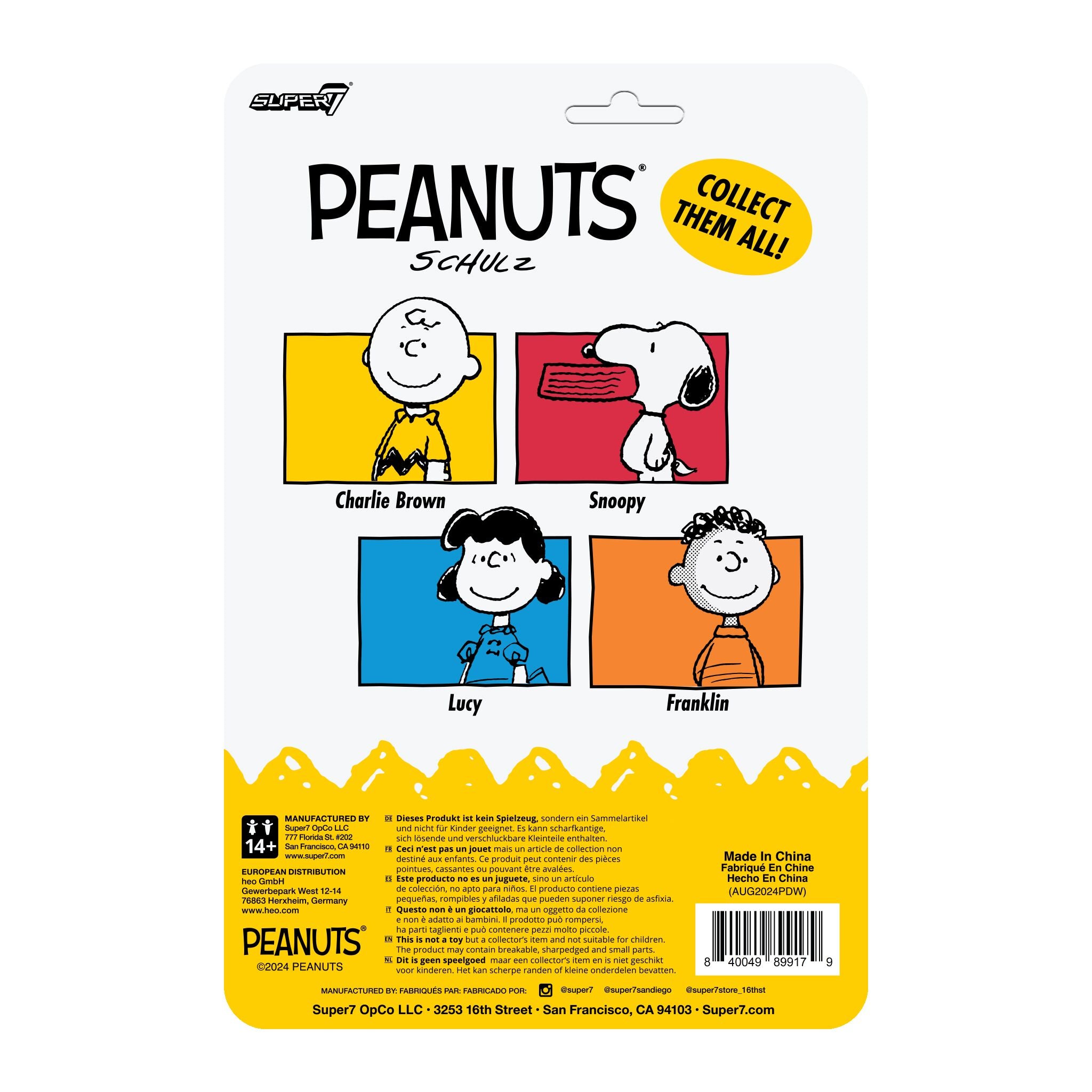Super7 Peanuts ReAction Wave 07 Charlie Brown figurină