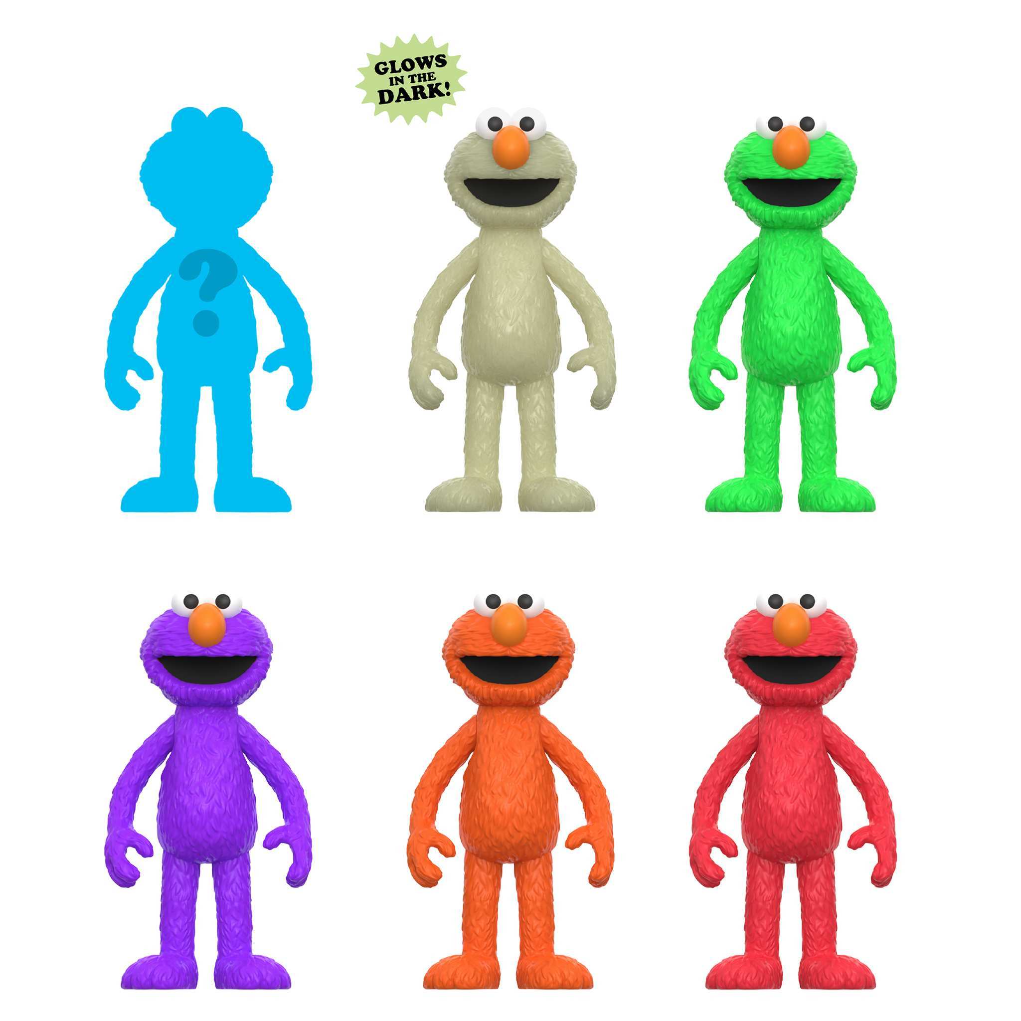 Super7 Sesame Street Elmo blind box set 12 culori fosforescent