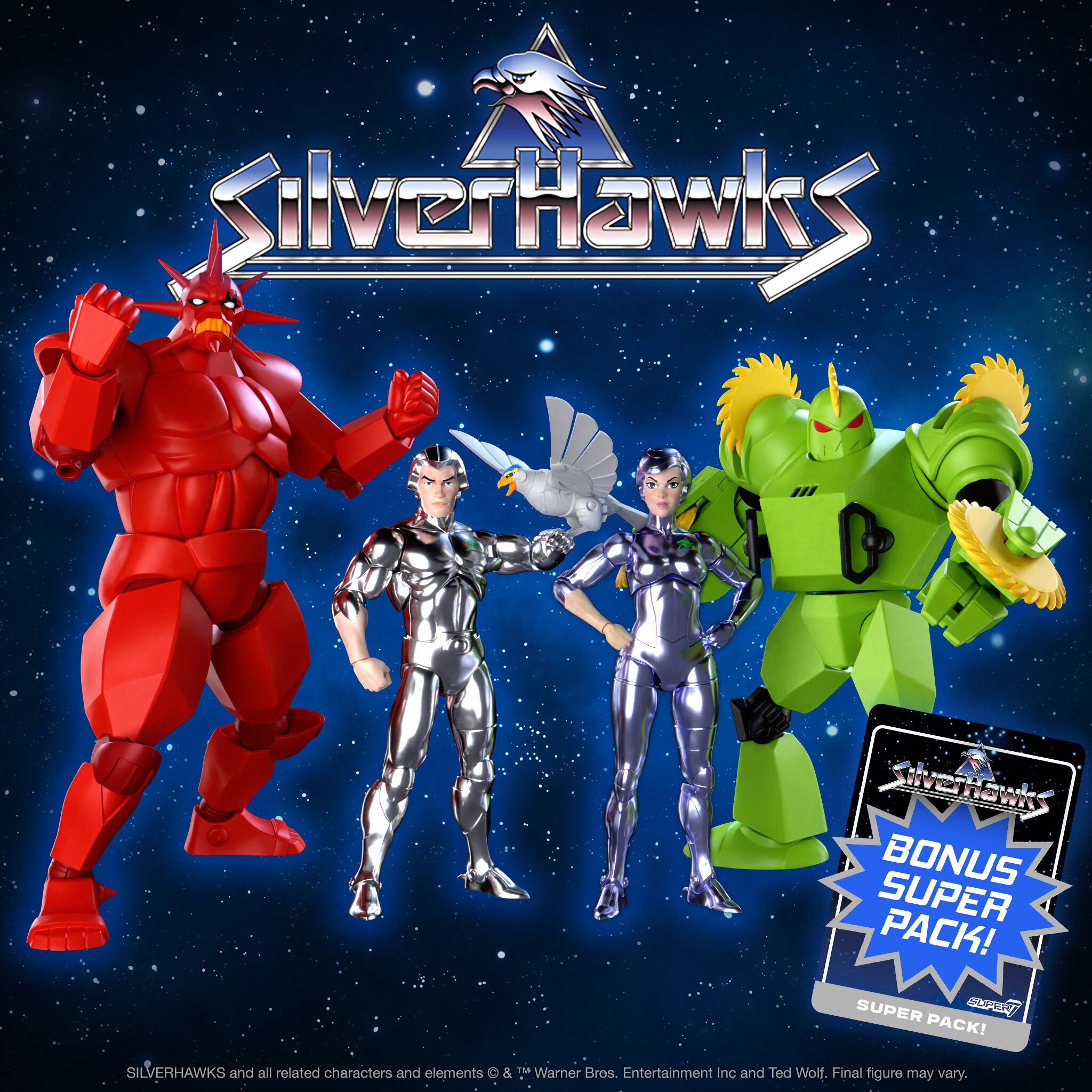Super7 SilverHawks Ultimates Wave 4 set 4 figurine