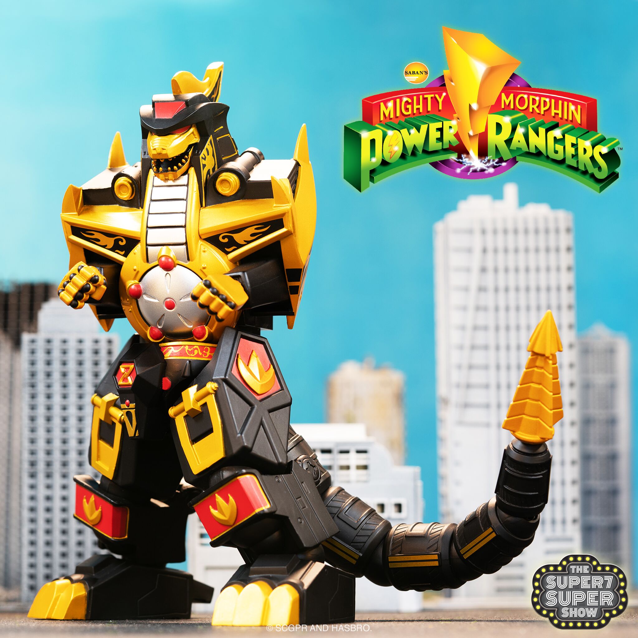 Super7 Power Rangers Ultimates figurină DragonZord Black Gold 23cm