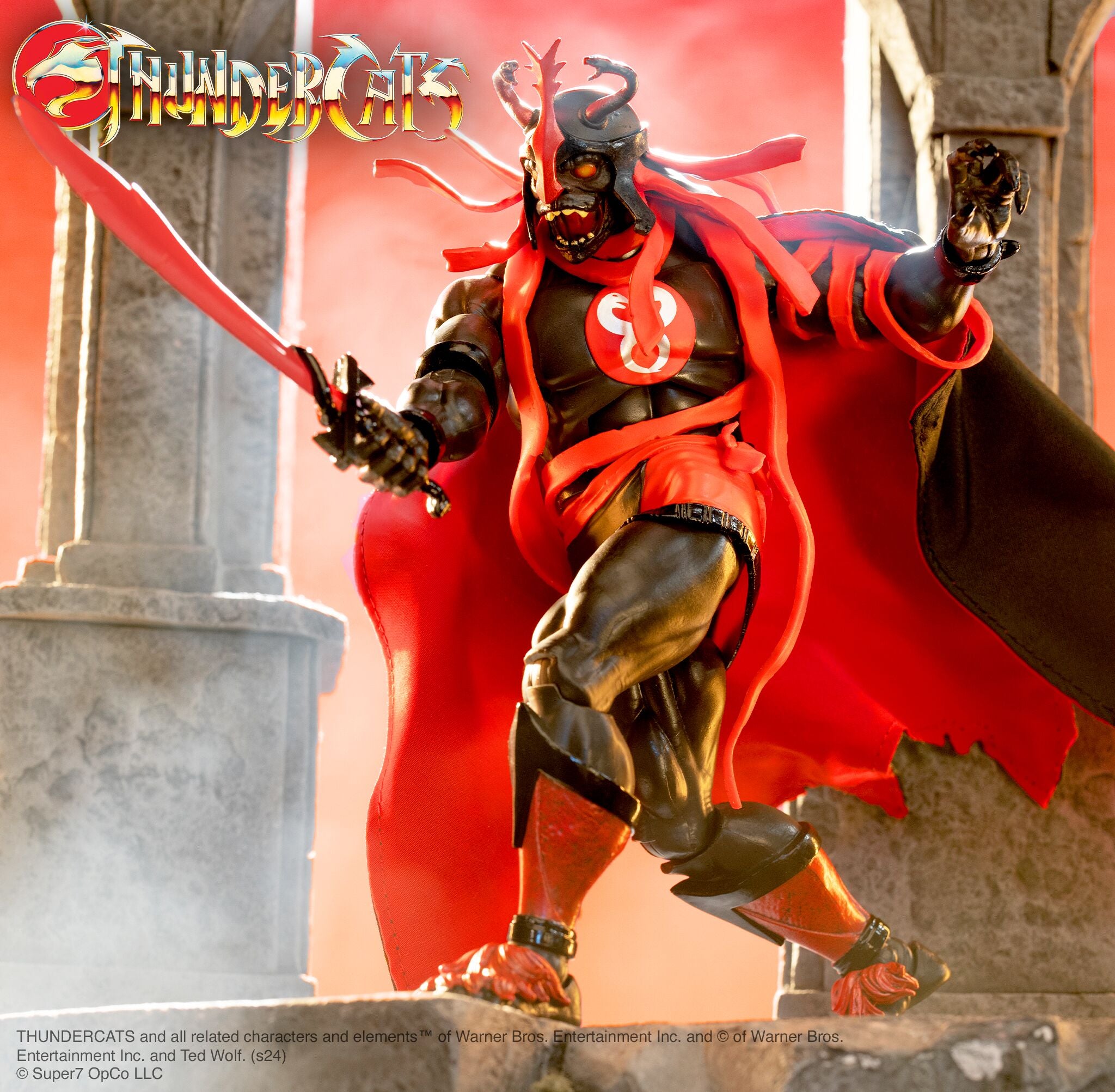 Super7 ULTIMATES Mumm-Ra figurina Ever Living negru rosu