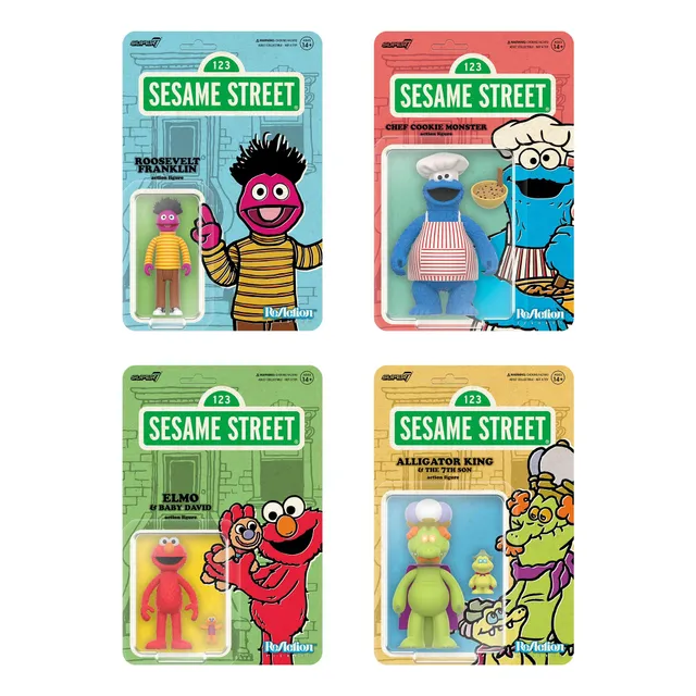 Super7 Sesame Street ReAction set 4 figurine articulate Wave 04