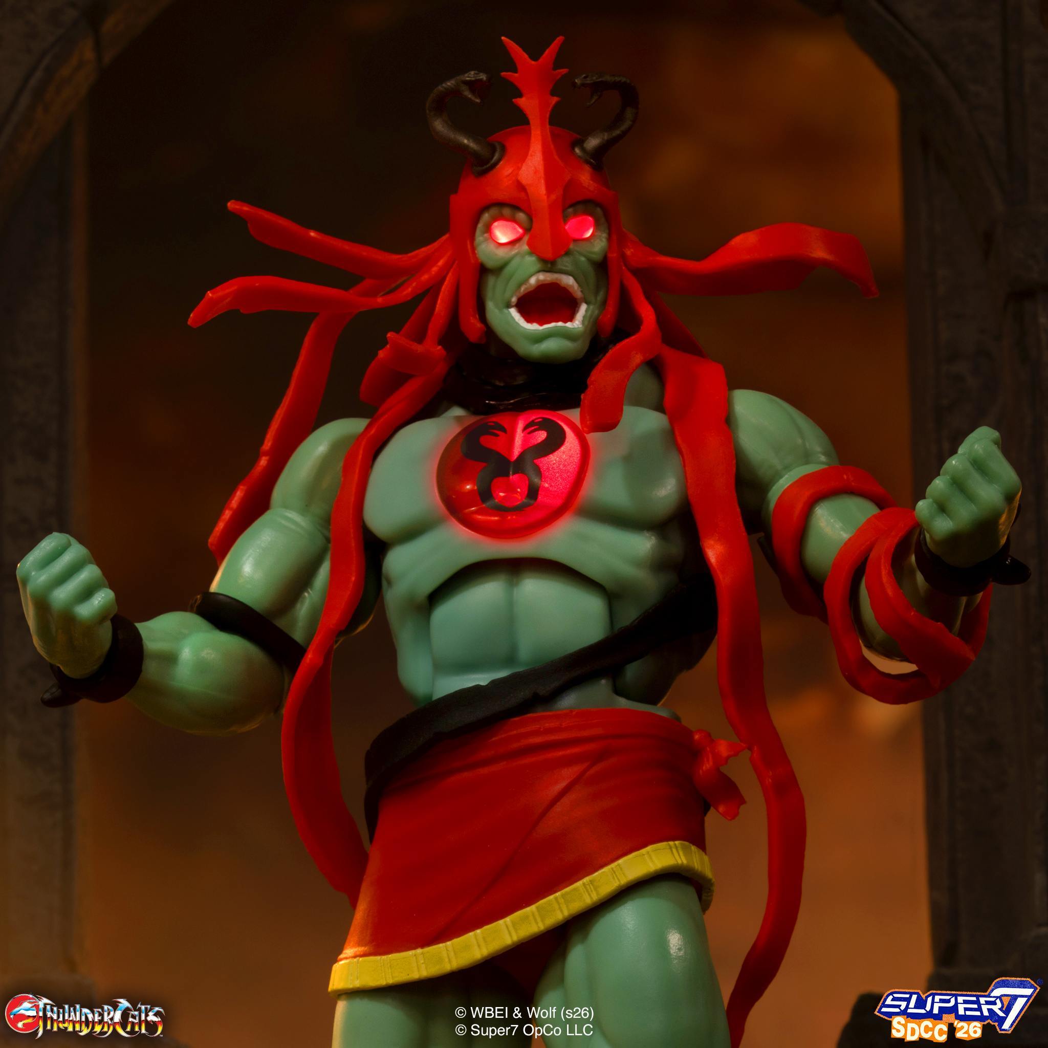 Super7 ThunderCats ULTIMATES Mumm-Ra figurina LED Toy Color
