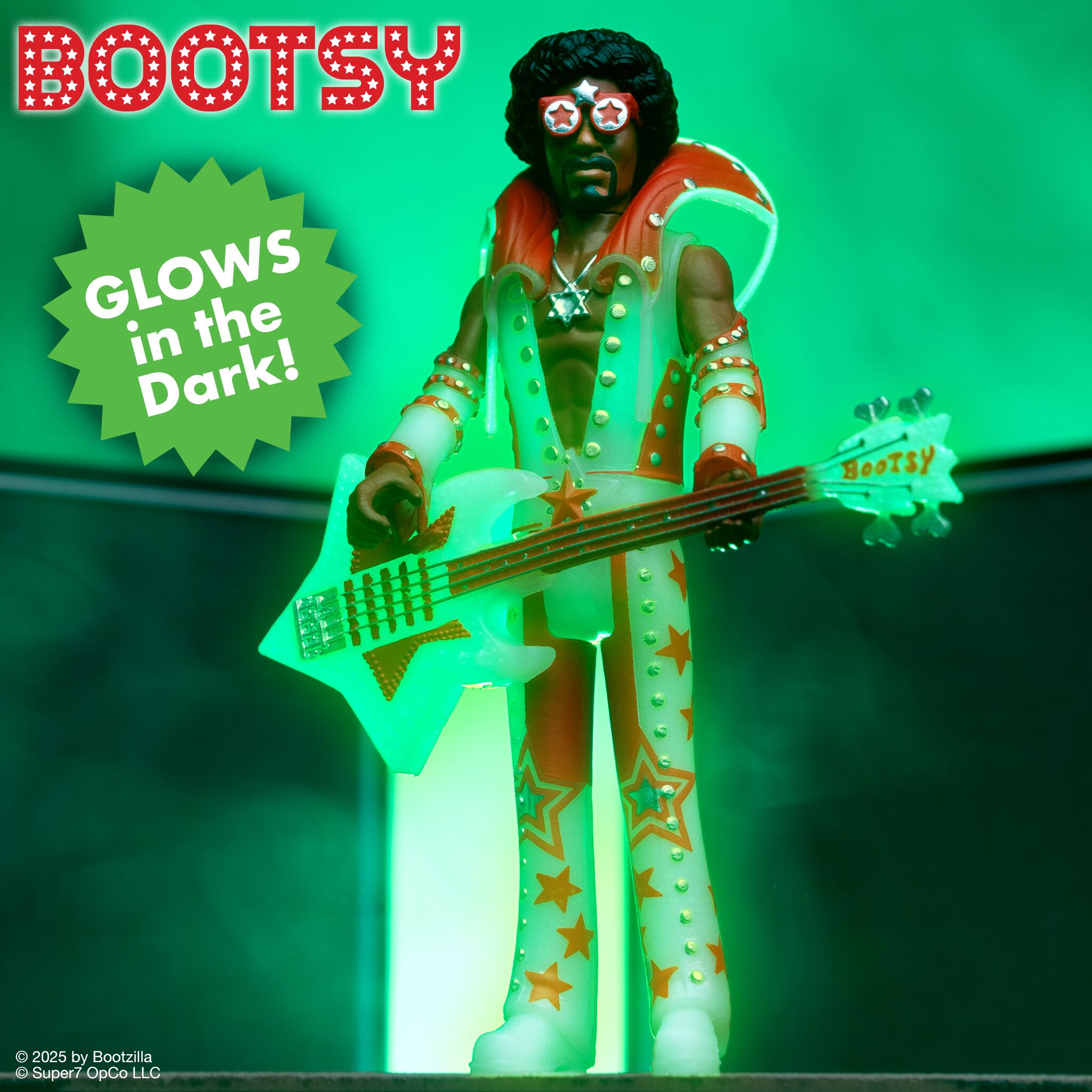 Super7 Bootsy Collins ReAction Wave 03 figura glow 3,75