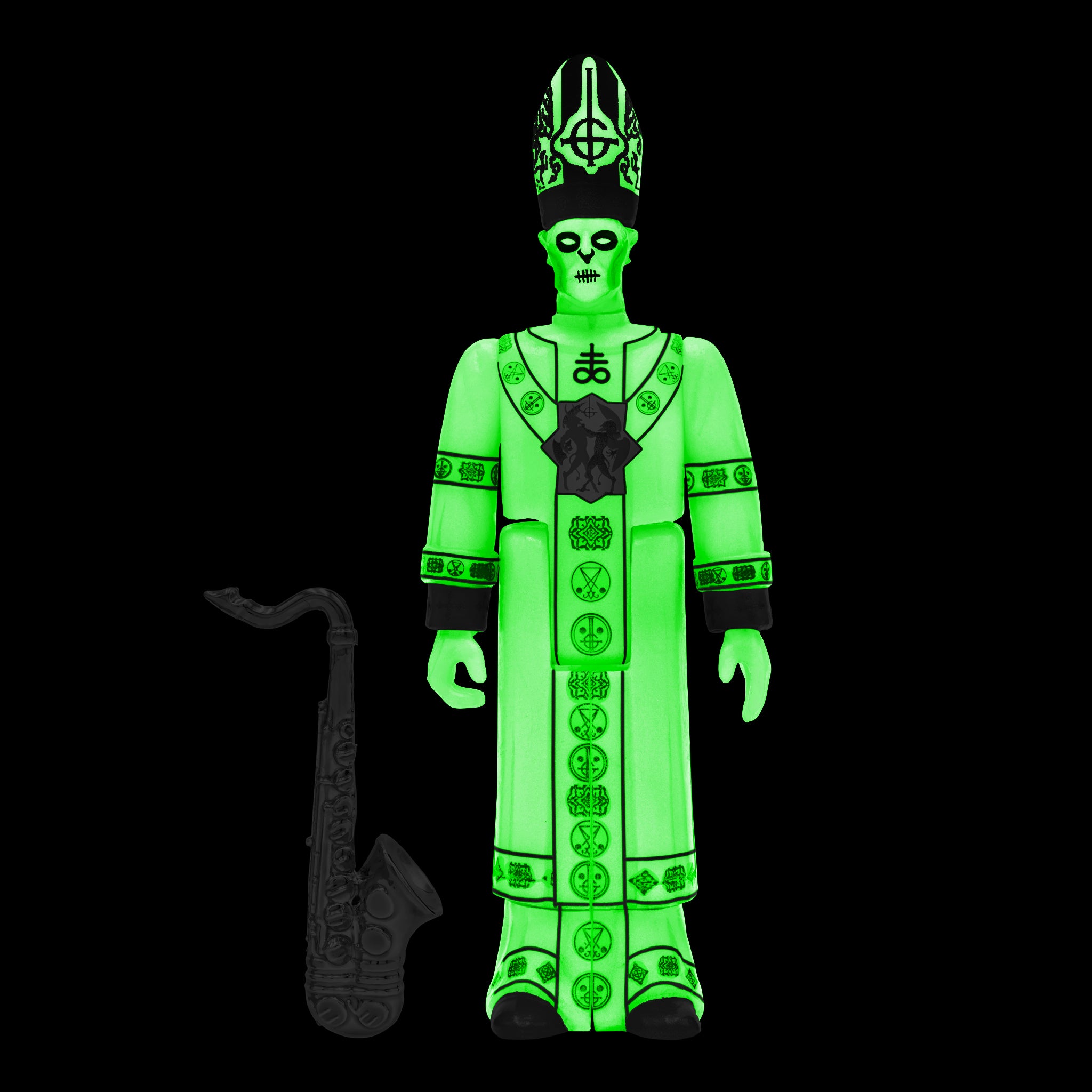Super7 Ghost ReAction Papa Emeritus Nihil figurina glow