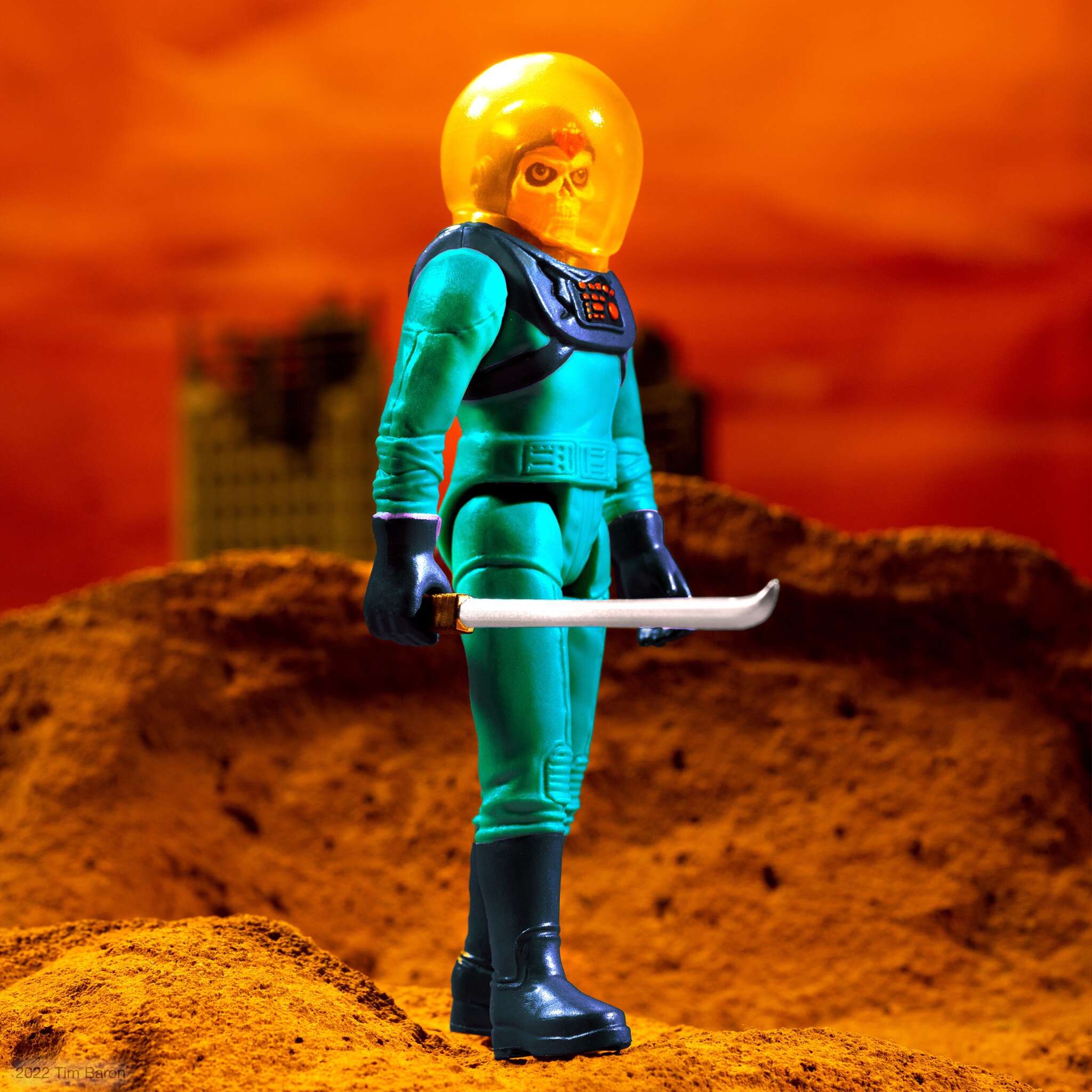 Super7 Astro Zombies figurină articulată Zombie Teal Blue 9,5 cm