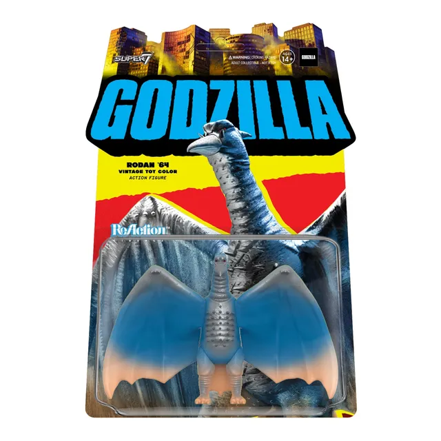 Super7 Toho ReAction Rodan figurina albastru argintiu