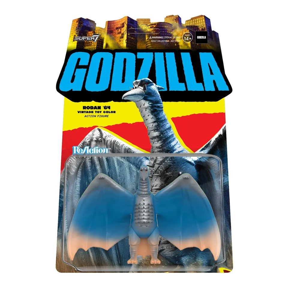 Super7 Toho ReAction Rodan figurina albastru argintiu