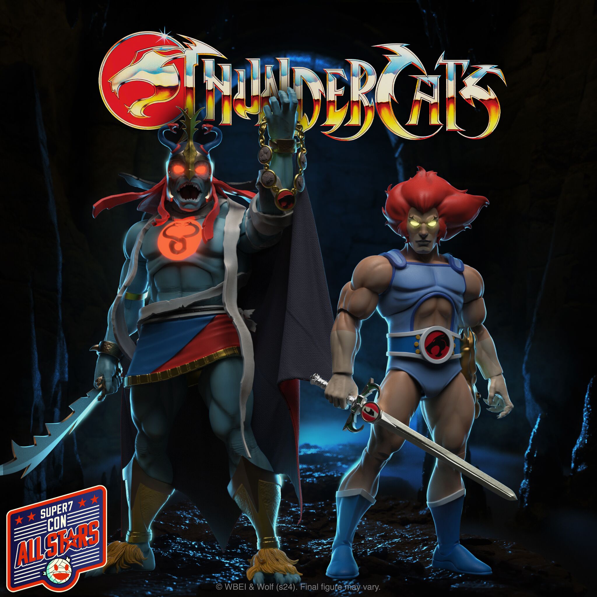 Super7 ULTIMATES ThunderCats Mumm-Ra Lion-O set LED