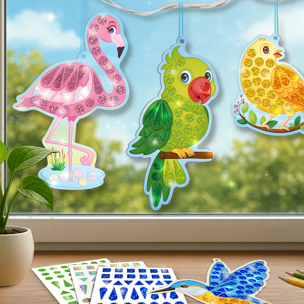 Imagimake Mirror Mosaic Birds set mozaic pasari sclipitoare