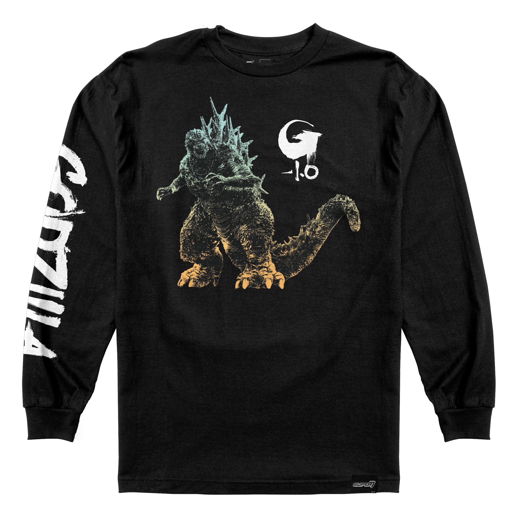 Super7 Toho Godzilla Minus One tricou mânecă lungă negru bumbac