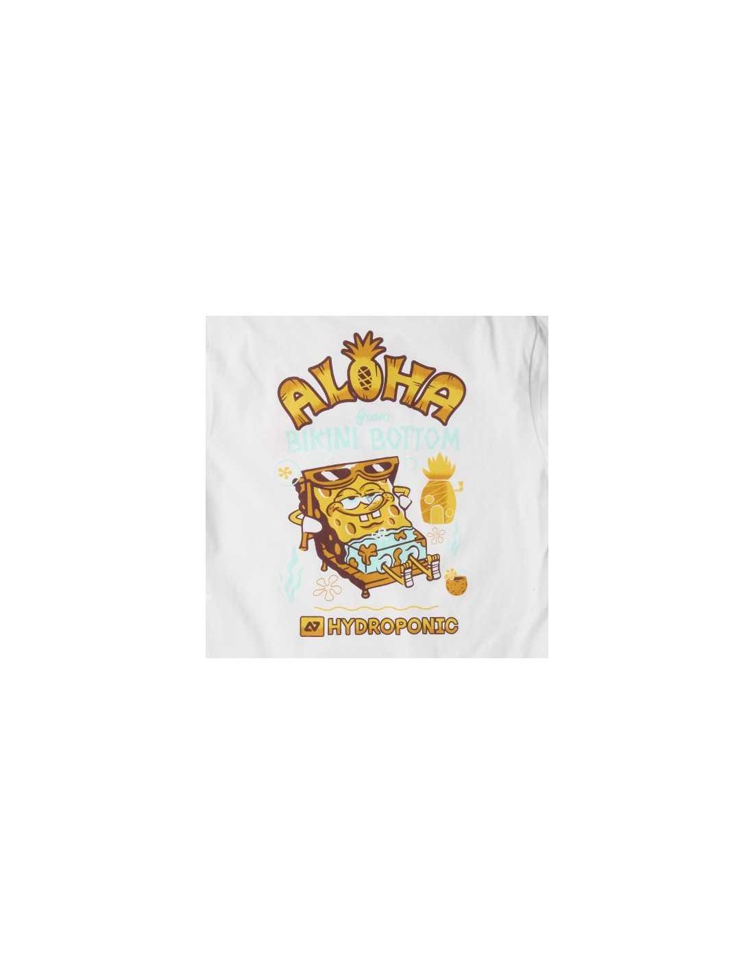 Hydroponic SpongeBob Luau tricou alb bumbac