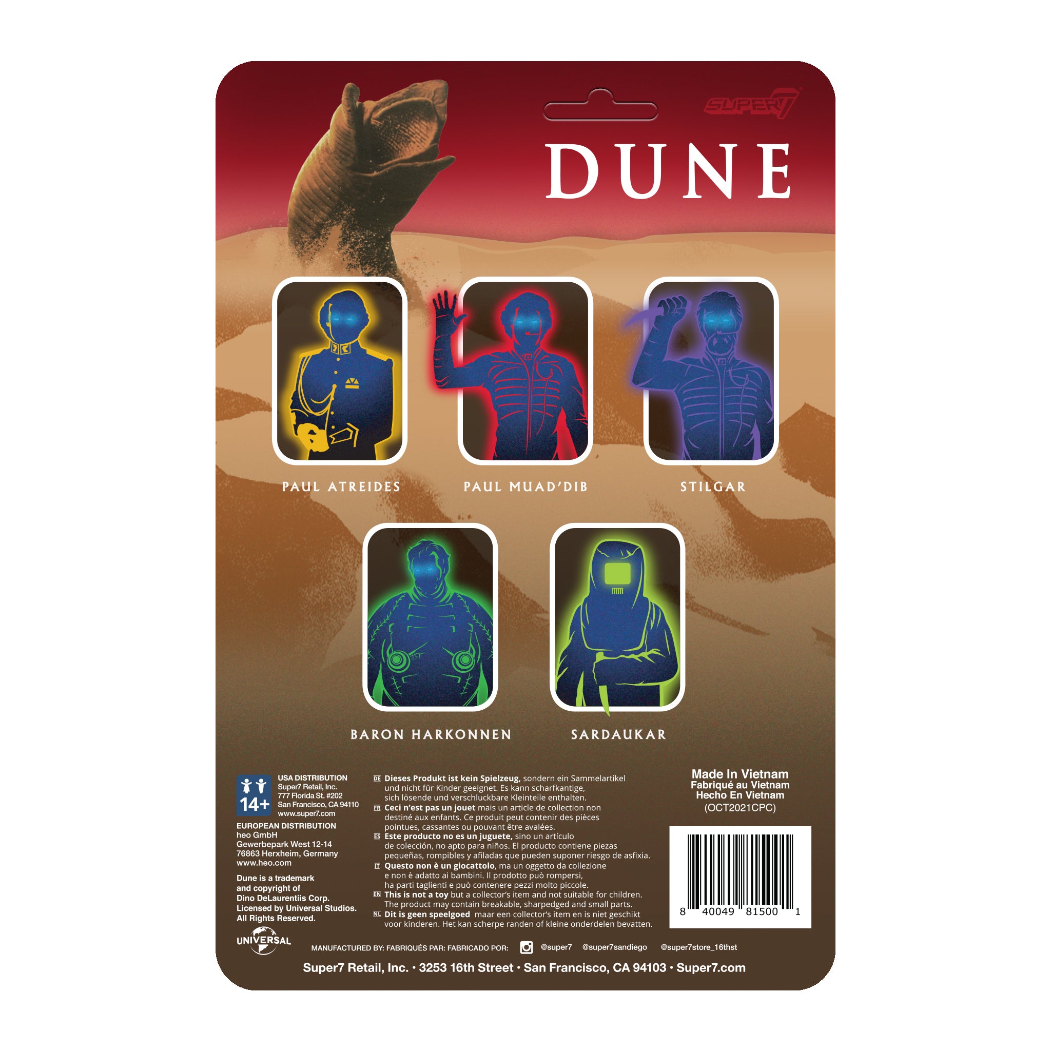 Super7 Dune ReAction Sardaukar Warrior figurina 9,5 cm